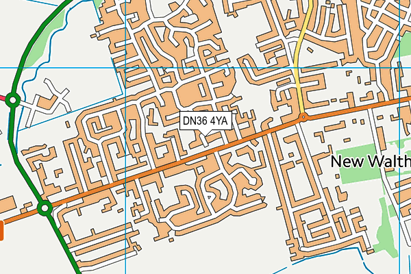 DN36 4YA map - OS VectorMap District (Ordnance Survey)
