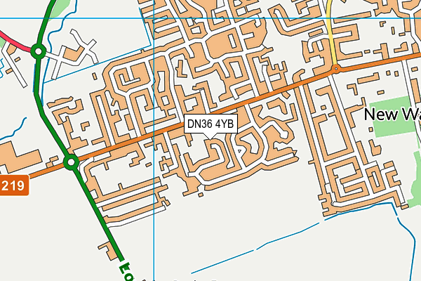 DN36 4YB map - OS VectorMap District (Ordnance Survey)