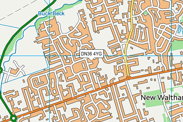 DN36 4YG map - OS VectorMap District (Ordnance Survey)