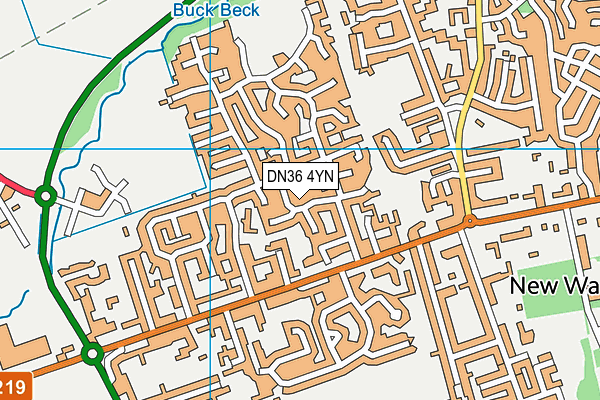 DN36 4YN map - OS VectorMap District (Ordnance Survey)