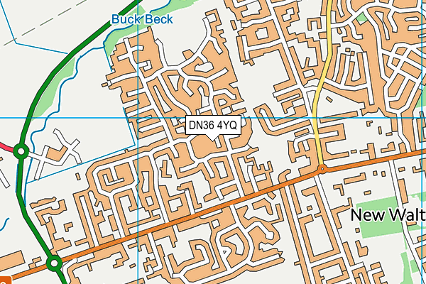 DN36 4YQ map - OS VectorMap District (Ordnance Survey)