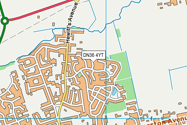 DN36 4YT map - OS VectorMap District (Ordnance Survey)