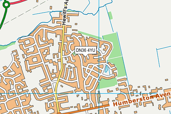 DN36 4YU map - OS VectorMap District (Ordnance Survey)