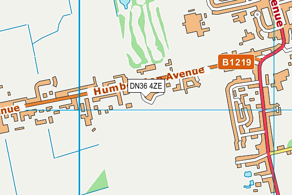 DN36 4ZE map - OS VectorMap District (Ordnance Survey)