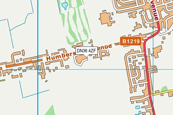 DN36 4ZF map - OS VectorMap District (Ordnance Survey)