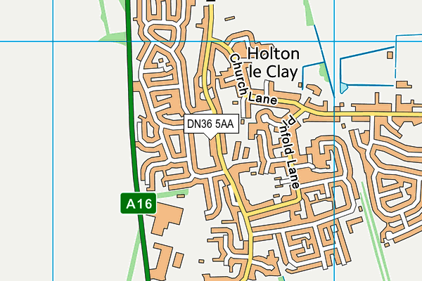 DN36 5AA map - OS VectorMap District (Ordnance Survey)
