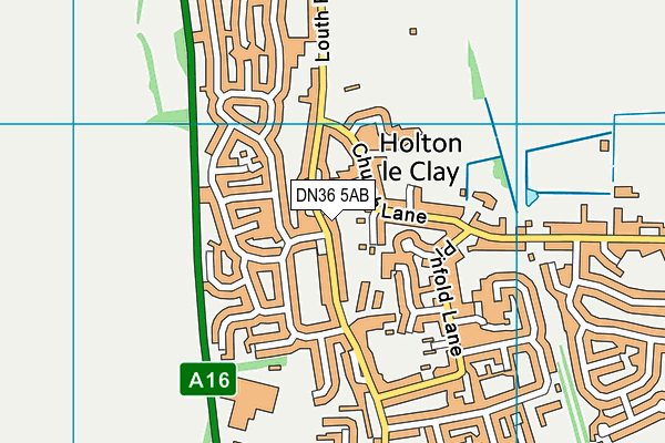 DN36 5AB map - OS VectorMap District (Ordnance Survey)