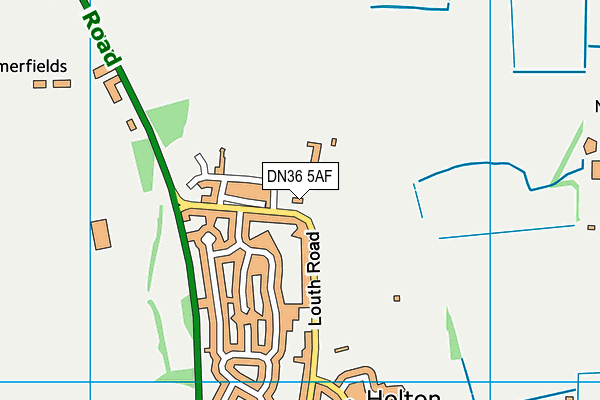 DN36 5AF map - OS VectorMap District (Ordnance Survey)