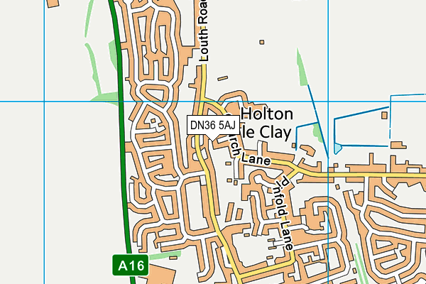 DN36 5AJ map - OS VectorMap District (Ordnance Survey)