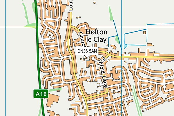 DN36 5AN map - OS VectorMap District (Ordnance Survey)