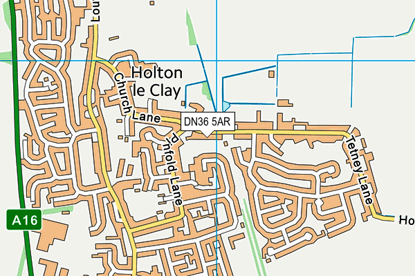 DN36 5AR map - OS VectorMap District (Ordnance Survey)