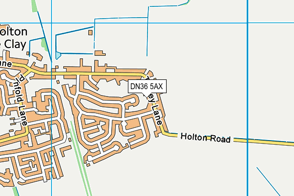 DN36 5AX map - OS VectorMap District (Ordnance Survey)