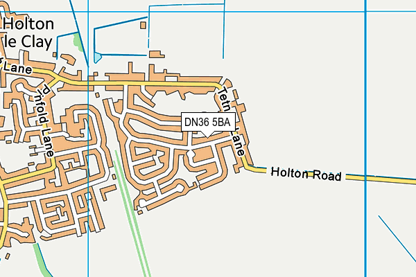 DN36 5BA map - OS VectorMap District (Ordnance Survey)