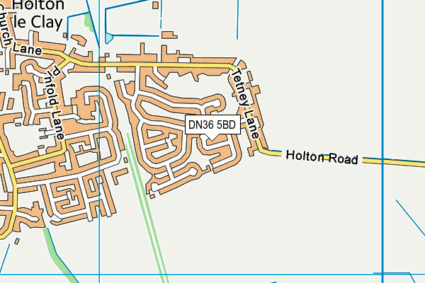 DN36 5BD map - OS VectorMap District (Ordnance Survey)
