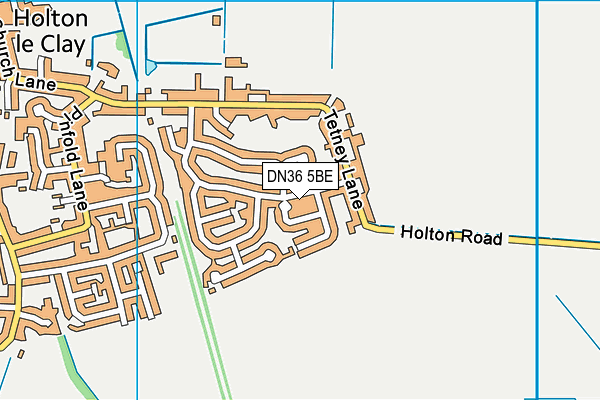 DN36 5BE map - OS VectorMap District (Ordnance Survey)