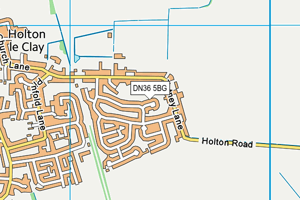 DN36 5BG map - OS VectorMap District (Ordnance Survey)