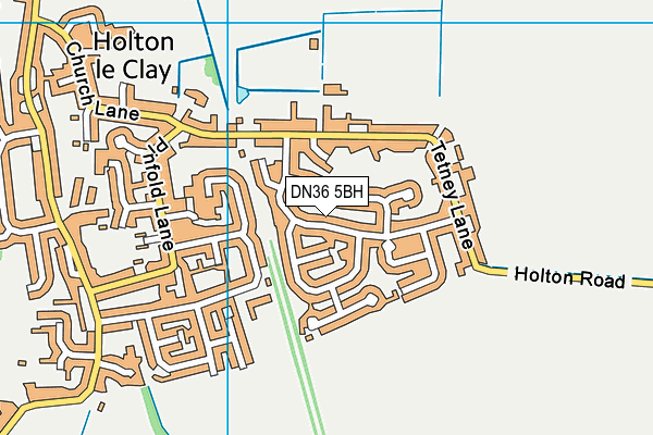 DN36 5BH map - OS VectorMap District (Ordnance Survey)