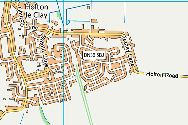 DN36 5BJ map - OS VectorMap District (Ordnance Survey)