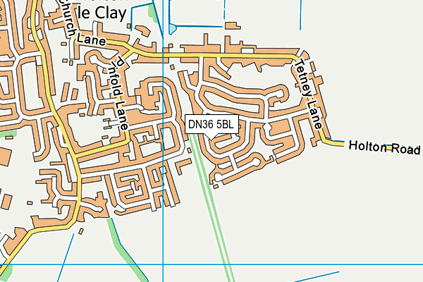 DN36 5BL map - OS VectorMap District (Ordnance Survey)