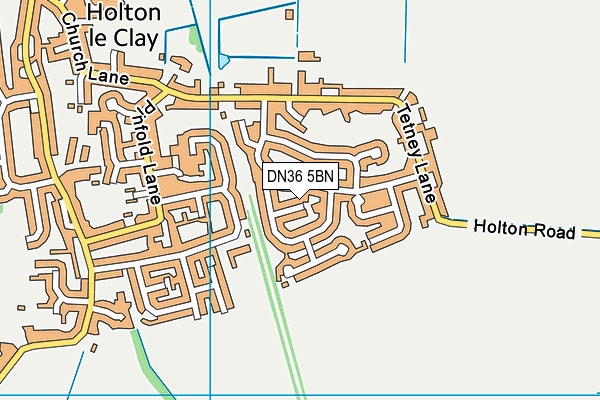 DN36 5BN map - OS VectorMap District (Ordnance Survey)