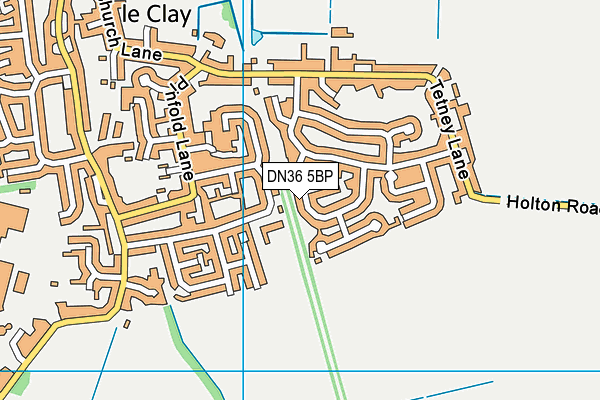 DN36 5BP map - OS VectorMap District (Ordnance Survey)