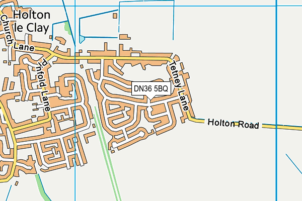 DN36 5BQ map - OS VectorMap District (Ordnance Survey)