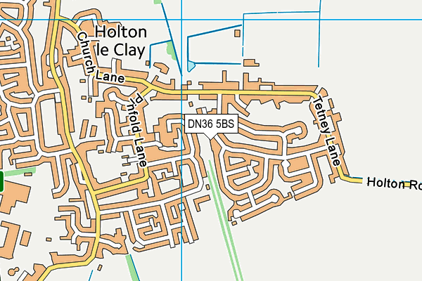 DN36 5BS map - OS VectorMap District (Ordnance Survey)