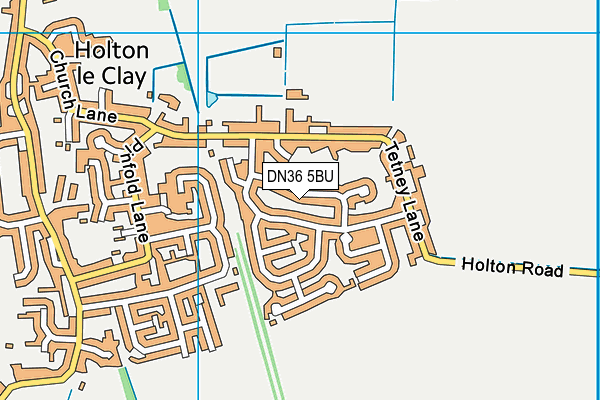 DN36 5BU map - OS VectorMap District (Ordnance Survey)