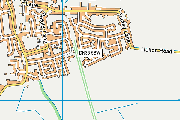 DN36 5BW map - OS VectorMap District (Ordnance Survey)