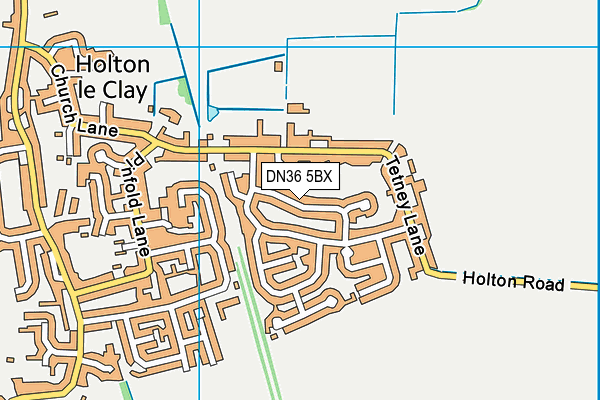 DN36 5BX map - OS VectorMap District (Ordnance Survey)