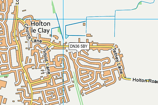 DN36 5BY map - OS VectorMap District (Ordnance Survey)