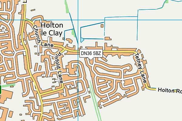 DN36 5BZ map - OS VectorMap District (Ordnance Survey)