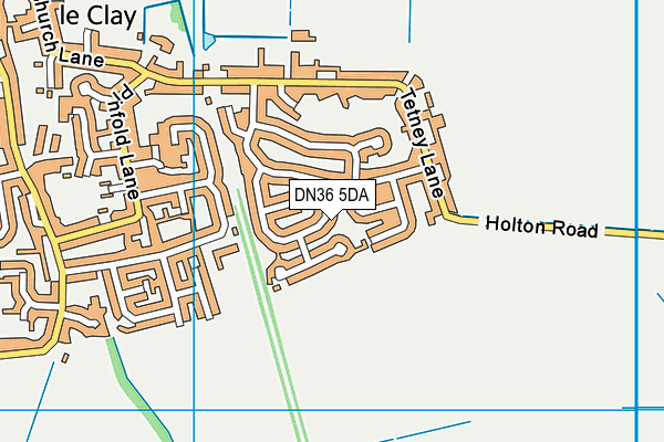 DN36 5DA map - OS VectorMap District (Ordnance Survey)