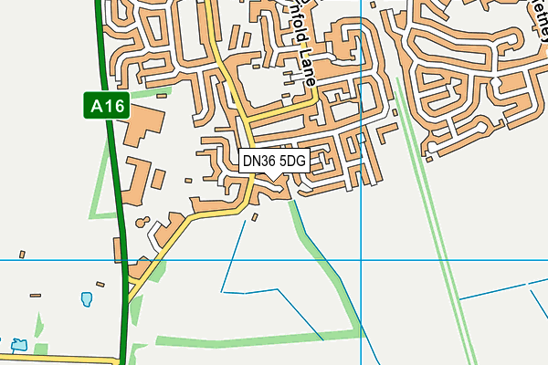 DN36 5DG map - OS VectorMap District (Ordnance Survey)