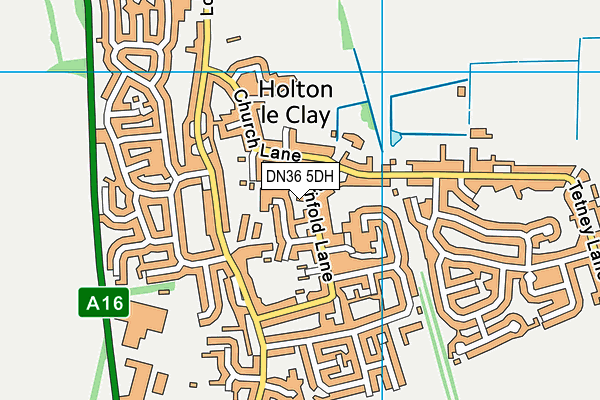 DN36 5DH map - OS VectorMap District (Ordnance Survey)