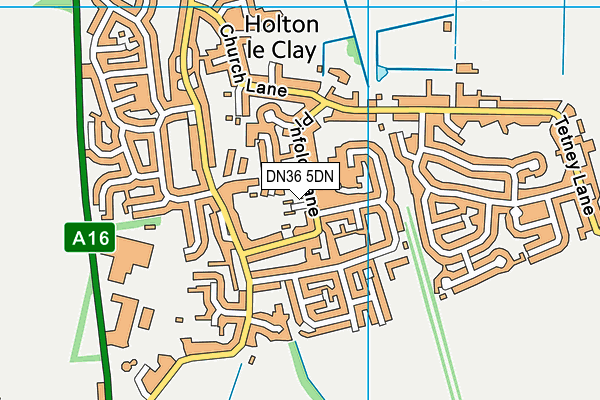 DN36 5DN map - OS VectorMap District (Ordnance Survey)