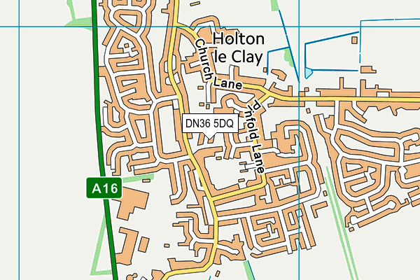 DN36 5DQ map - OS VectorMap District (Ordnance Survey)