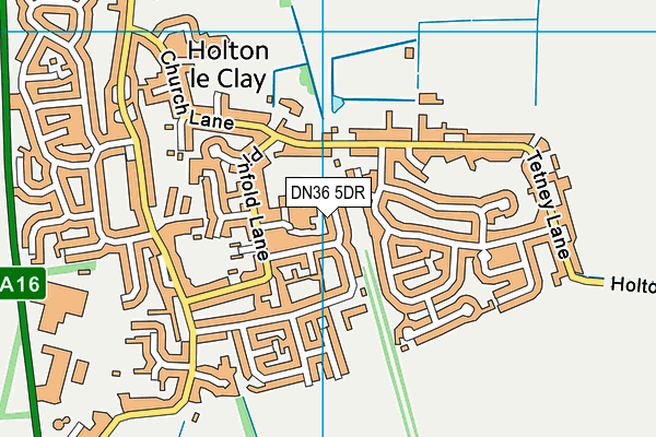 DN36 5DR map - OS VectorMap District (Ordnance Survey)