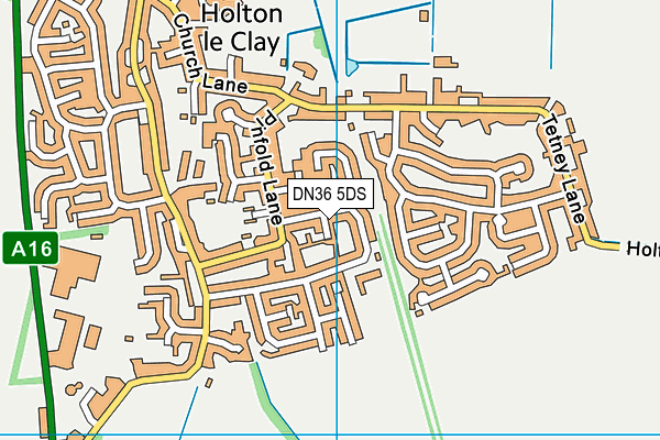 DN36 5DS map - OS VectorMap District (Ordnance Survey)
