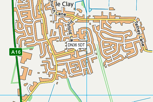DN36 5DT map - OS VectorMap District (Ordnance Survey)