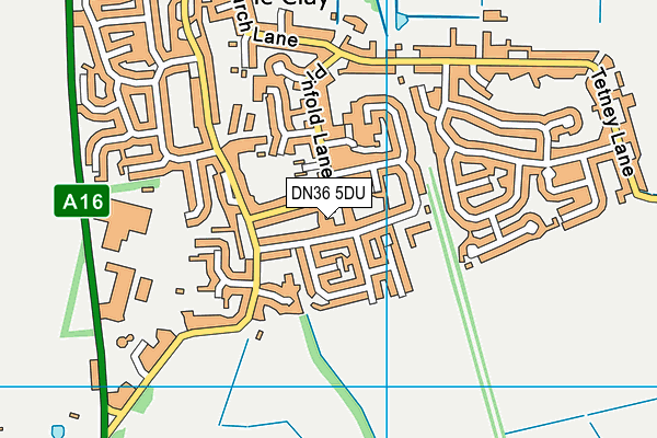 DN36 5DU map - OS VectorMap District (Ordnance Survey)