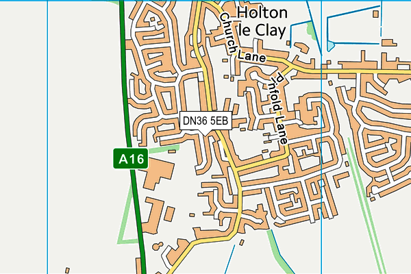 DN36 5EB map - OS VectorMap District (Ordnance Survey)
