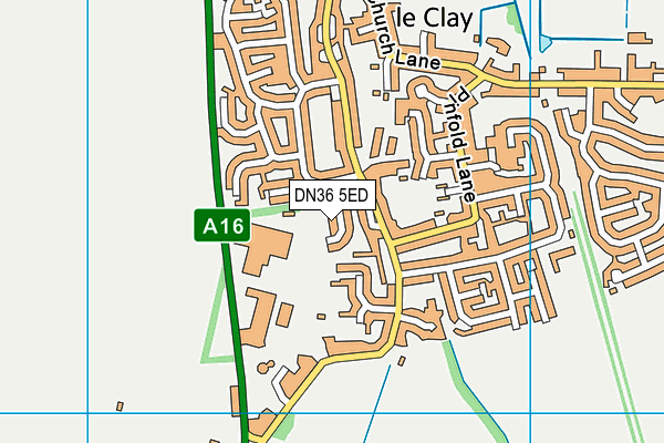 DN36 5ED map - OS VectorMap District (Ordnance Survey)