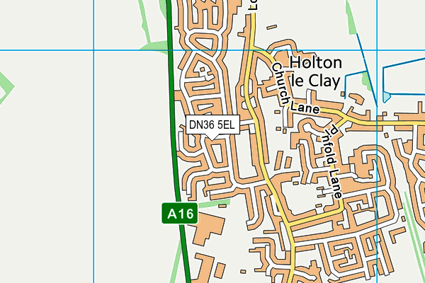 DN36 5EL map - OS VectorMap District (Ordnance Survey)