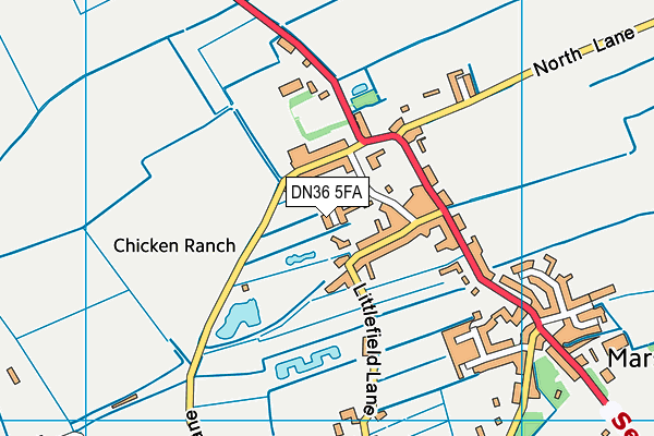 DN36 5FA map - OS VectorMap District (Ordnance Survey)