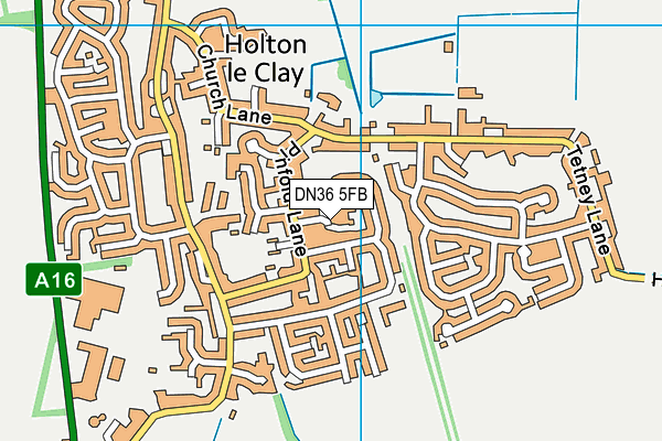 DN36 5FB map - OS VectorMap District (Ordnance Survey)