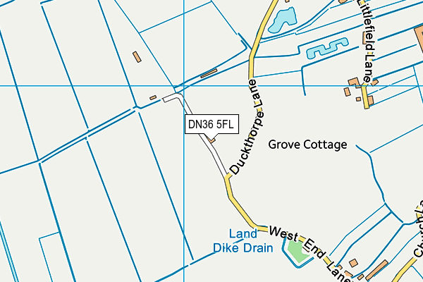 DN36 5FL map - OS VectorMap District (Ordnance Survey)