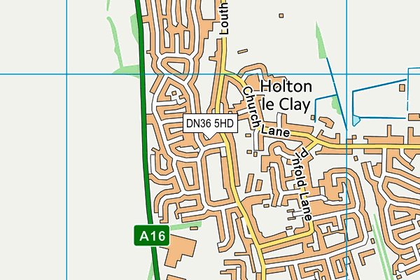 DN36 5HD map - OS VectorMap District (Ordnance Survey)