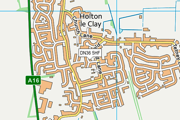 DN36 5HF map - OS VectorMap District (Ordnance Survey)