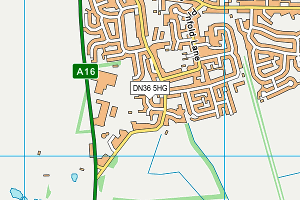 DN36 5HG map - OS VectorMap District (Ordnance Survey)